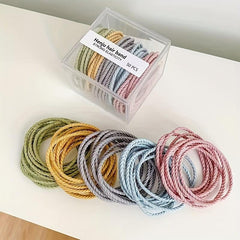 50pcs Boxed Rubber Band Head Tie Hair Rope for Girls Women