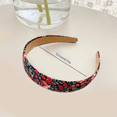 Floral Pattern Wide Brim Headband Vintage Style Head Hoop Hair Band