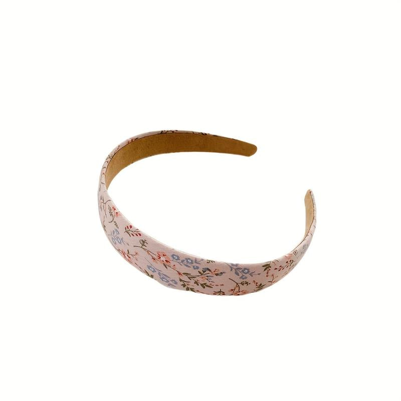Floral Pattern Wide Brim Headband Vintage Style Head Hoop Hair Band