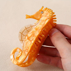 Acrylic Hippocampi Hair Claw Back Head Hair Clip Non-slip Large Shark Claw Hair