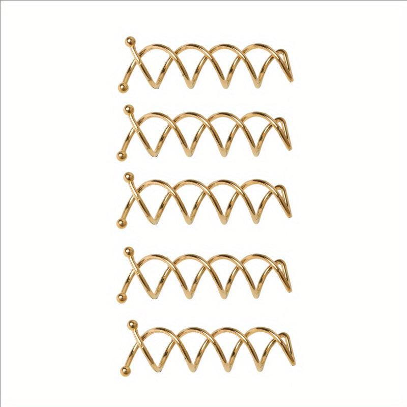 5pcs Spiral Hair Clip U Shaped Hair Styler Ponytail Bun Headwear Hairpin