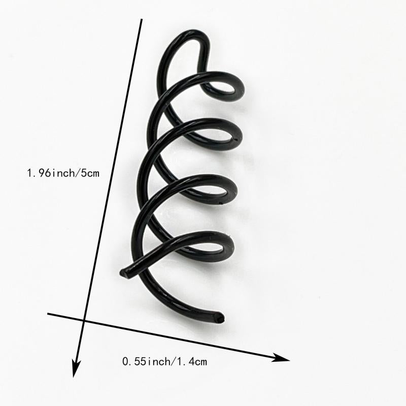 5pcs Spiral Hair Clip U Shaped Hair Styler Ponytail Bun Headwear Hairpin