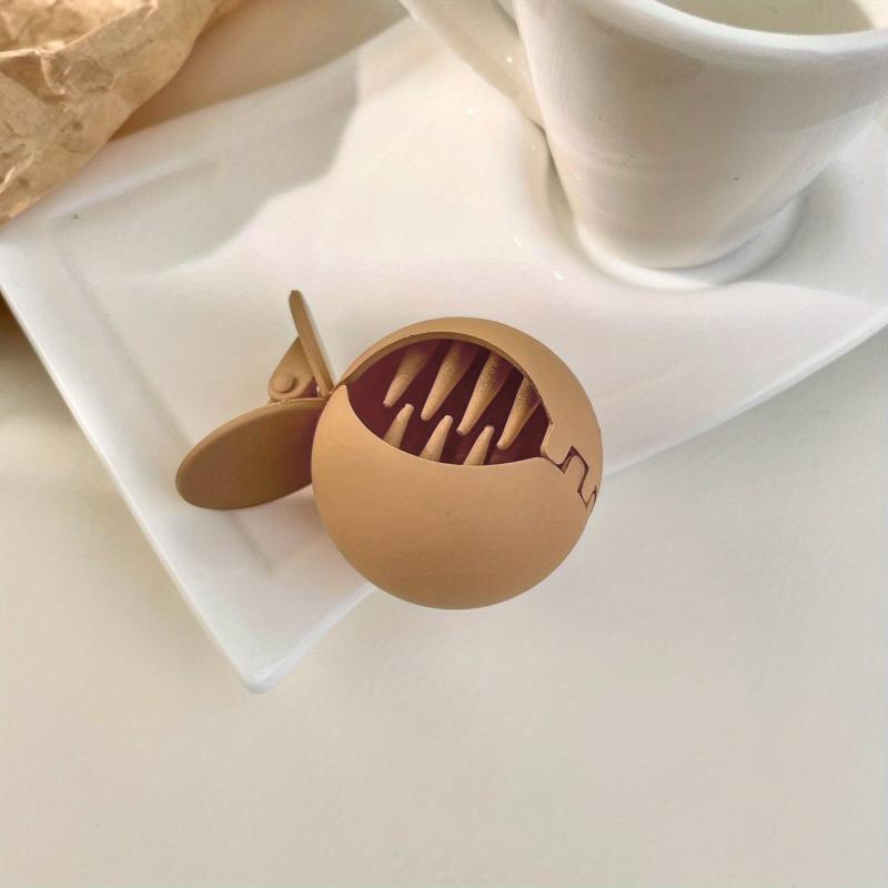 Matte Round Hair Claw Clip Non Slip Strong Hold Grip Hair Jaw Clip