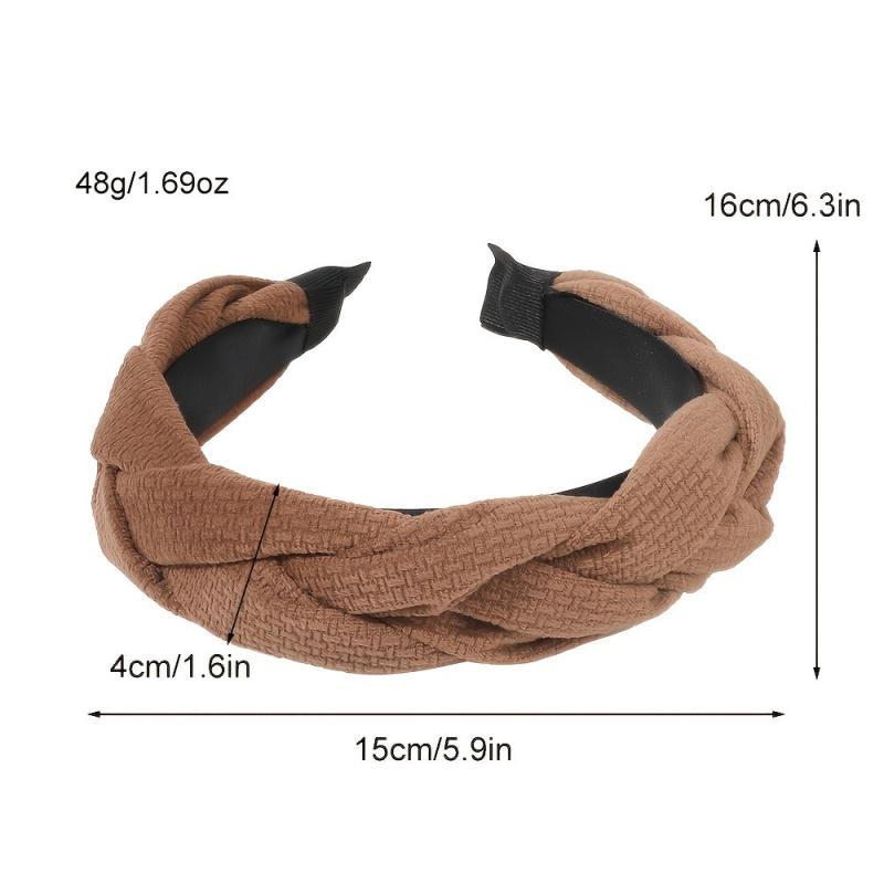 Flannel Braided Headbands Hairband Criss Cross Fall Winter Hair Accessories