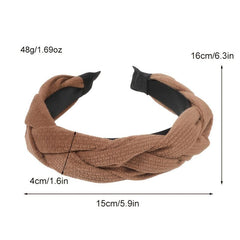 Flannel Braided Headbands Hairband Criss Cross Fall Winter Hair Accessories