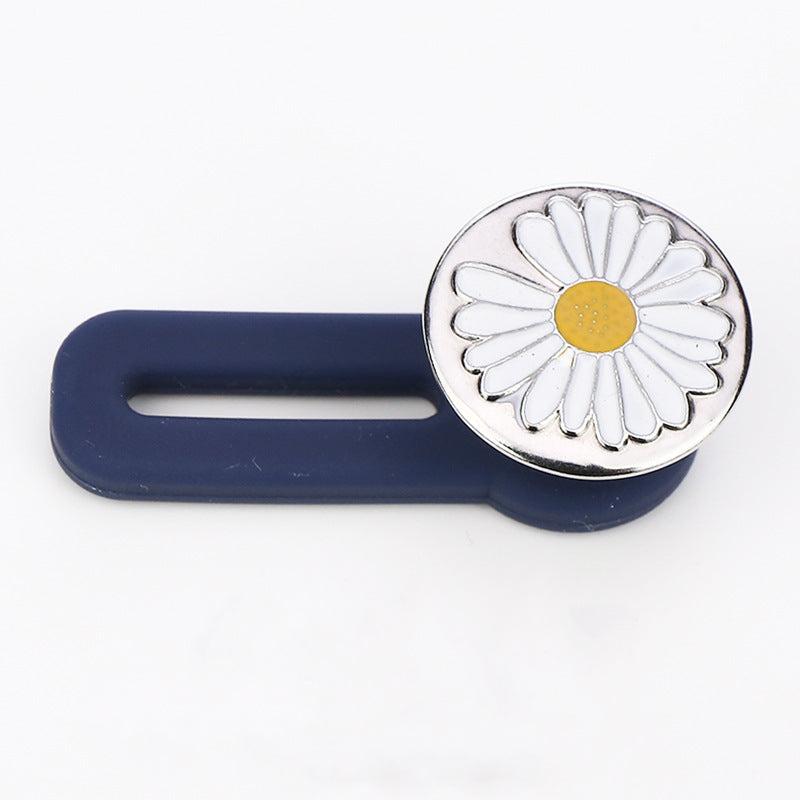 5Pcs Metal Silicone Jeans Buttons Waist Extension Buckle