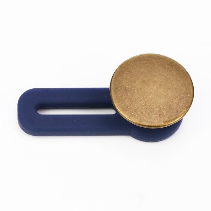 5Pcs Metal Silicone Jeans Buttons Waist Extension Buckle