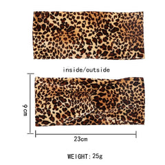 Leopard Wide Brim Hairband Velvet Headband for Women