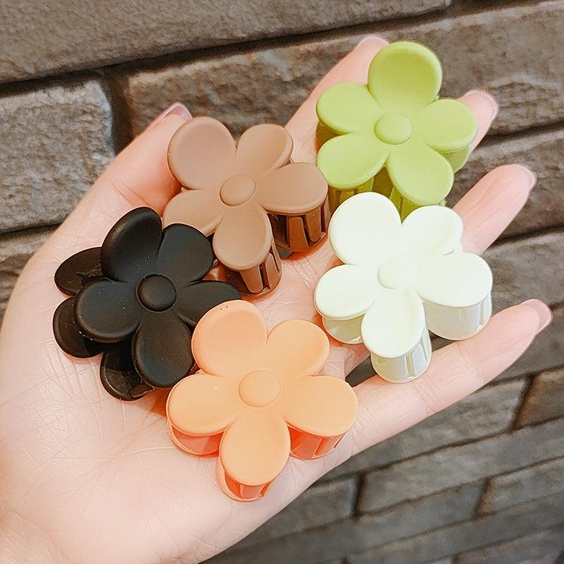 5pcs Large Flower Hair Claw Clips for Women Thick Hair Non Slip Barrettes