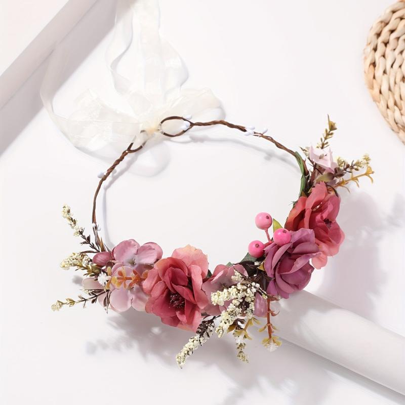 Ratten Braided Wreath Crown Hair Band for Women Girls Party Wedding