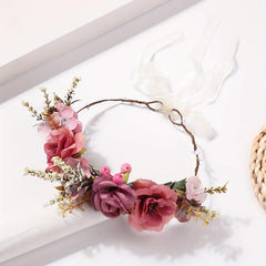 Ratten Braided Wreath Crown Hair Band for Women Girls Party Wedding