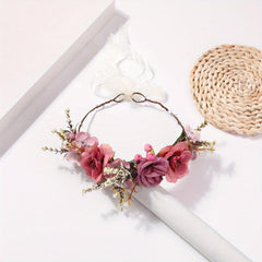 Ratten Braided Wreath Crown Hair Band for Women Girls Party Wedding
