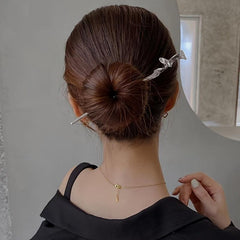 Vintage Style 2pcs Wave Hairpin Alloy Silvery Chinese Hanfu Hair Accessories