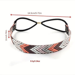 Boho Headband Headdress Braided Headwear for Women