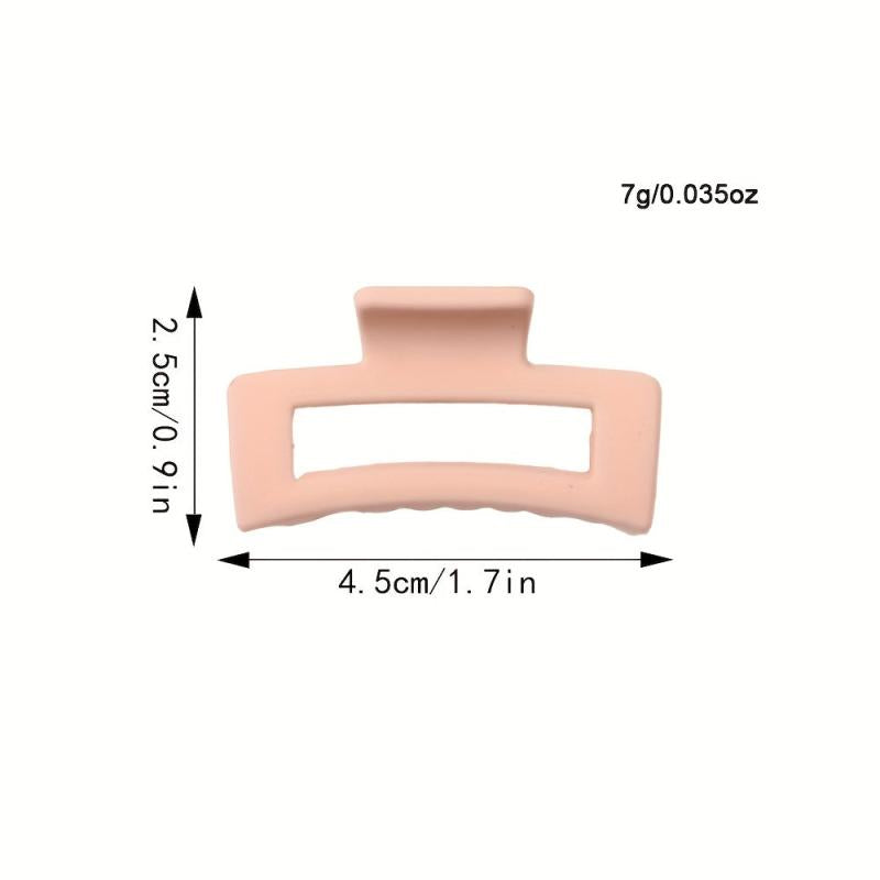Frosted Style Hair Claw Hollow Rectangle Hair Claw