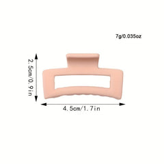 Frosted Style Hair Claw Hollow Rectangle Hair Claw