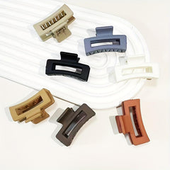 Frosted Style Hair Claw Hollow Rectangle Hair Claw