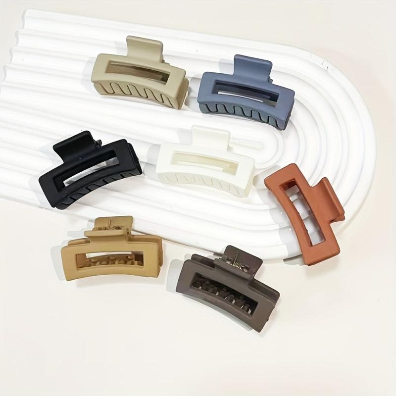 Frosted Style Hair Claw Hollow Rectangle Hair Claw