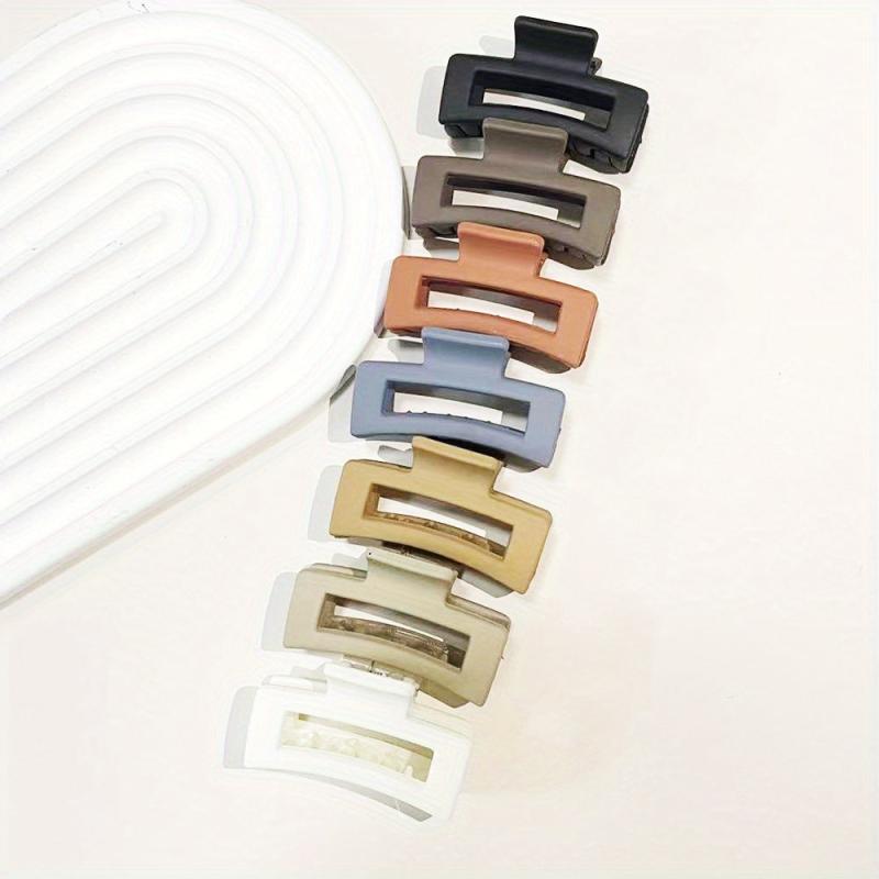 Frosted Style Hair Claw Hollow Rectangle Hair Claw
