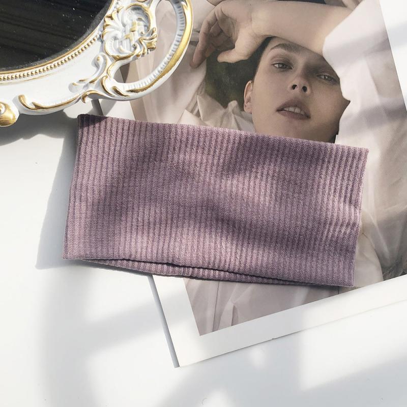Solid Wide Knitted Headband Twisted Hair Accessories