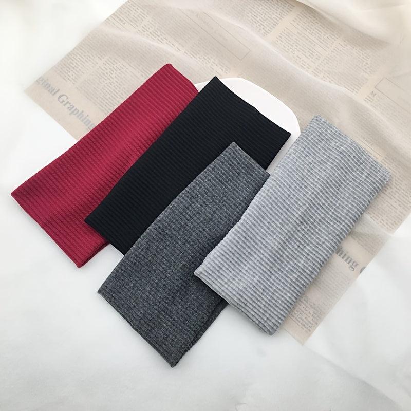 Solid Wide Knitted Headband Twisted Hair Accessories