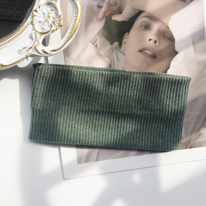 Solid Wide Knitted Headband Twisted Hair Accessories