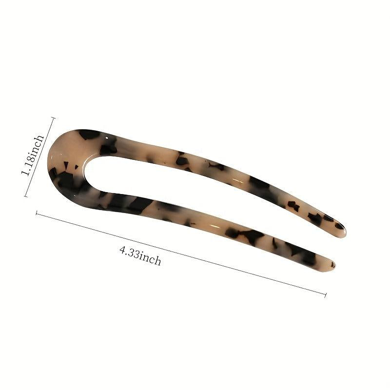 Vintage Chinese Style Acetate U-Shaped Hairpin Women Hair Accessories