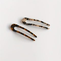 Vintage Chinese Style Acetate U-Shaped Hairpin Women Hair Accessories