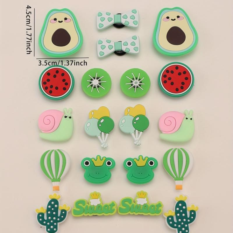 20pcs PVC Fruit Shoe Charm for Girls Sandals Slippers