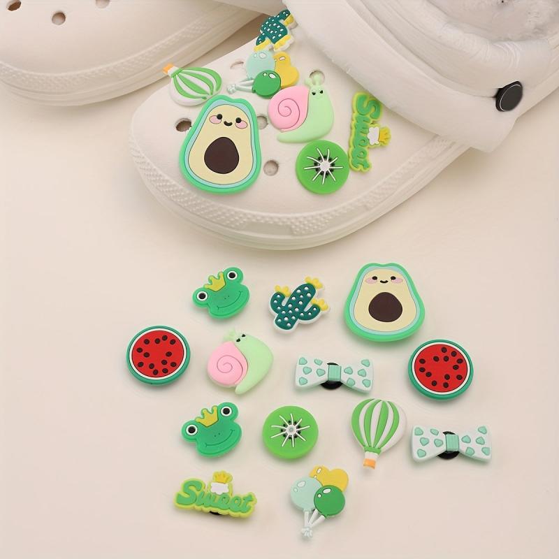 20pcs PVC Fruit Shoe Charm for Girls Sandals Slippers