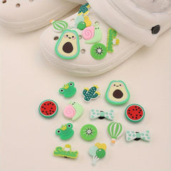 20pcs PVC Fruit Shoe Charm for Girls Sandals Slippers