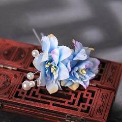 Ancient Style Floral Pearl Haircomb Wedding Hair Accessories