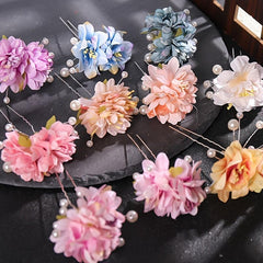 Ancient Style Floral Pearl Haircomb Wedding Hair Accessories