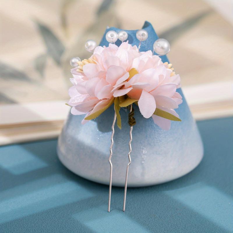 Ancient Style Floral Pearl Haircomb Wedding Hair Accessories