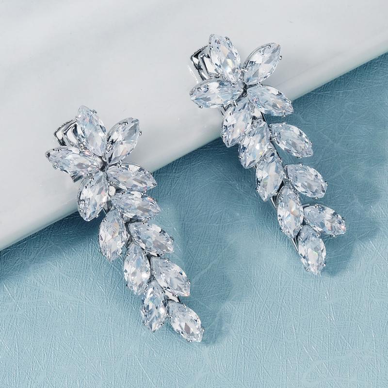 Zircon Leaf Rhinestone Hairclip Party Favor Decorations Hair Accessories