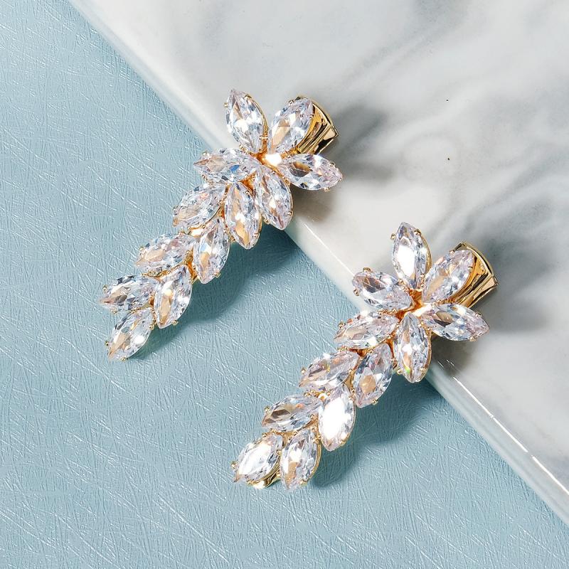 Zircon Leaf Rhinestone Hairclip Party Favor Decorations Hair Accessories