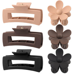 Matte Flower Hair Clips Thick Flower Hair Pin Claw Shaped Hair Pin