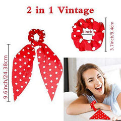 Floral Hair Scrunchies Ribbon Ponytail Streamers Bow Headwear
