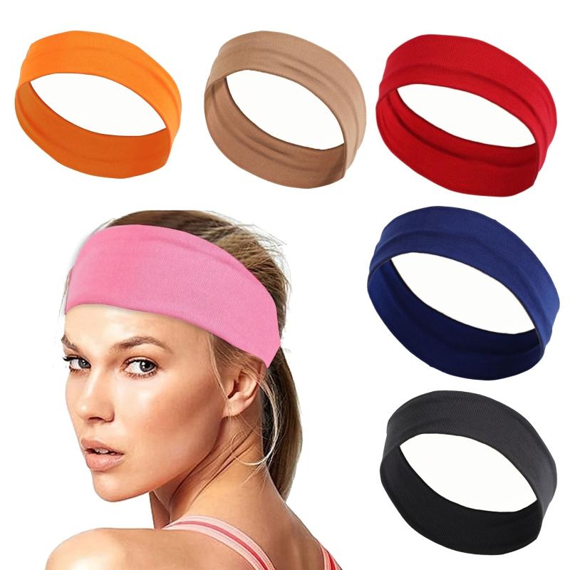 18 Colors Women Sports Headbands Headwraps Solid Workout Running Yoga Hair Band