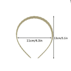 3pcs Thin Braided & Wavy Style Headbands No Slip Teeth Girls Women