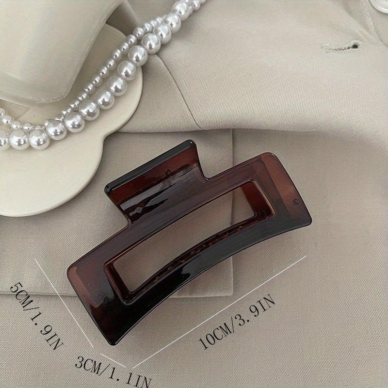 Metal Hair Claw Clips Rectangle Hairpin Strong Hold Hair Accessories