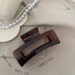 Metal Hair Claw Clips Rectangle Hairpin Strong Hold Hair Accessories