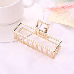 Metal Hair Claw Clips Rectangle Hairpin Strong Hold Hair Accessories