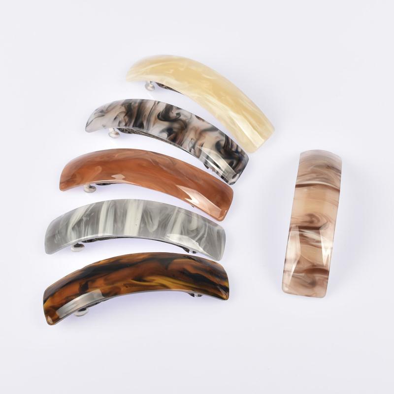 Water Pattern Acrylic Hair Clip Barrette Vintage Strong Hold Hairpin