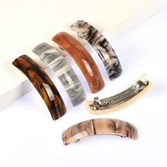 Water Pattern Acrylic Hair Clip Barrette Vintage Strong Hold Hairpin