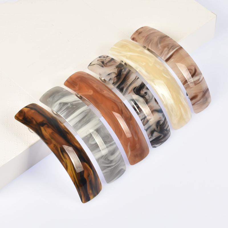 Water Pattern Acrylic Hair Clip Barrette Vintage Strong Hold Hairpin