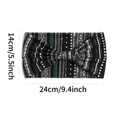Boho Style Vintage Hair Tie Stretch Wide Brim Striped Hair Accessories