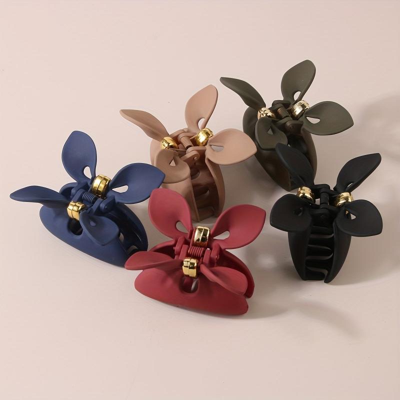 Matte Solid Hair Claw Clip Small Acrylic Non Slip Strong Hold Grip