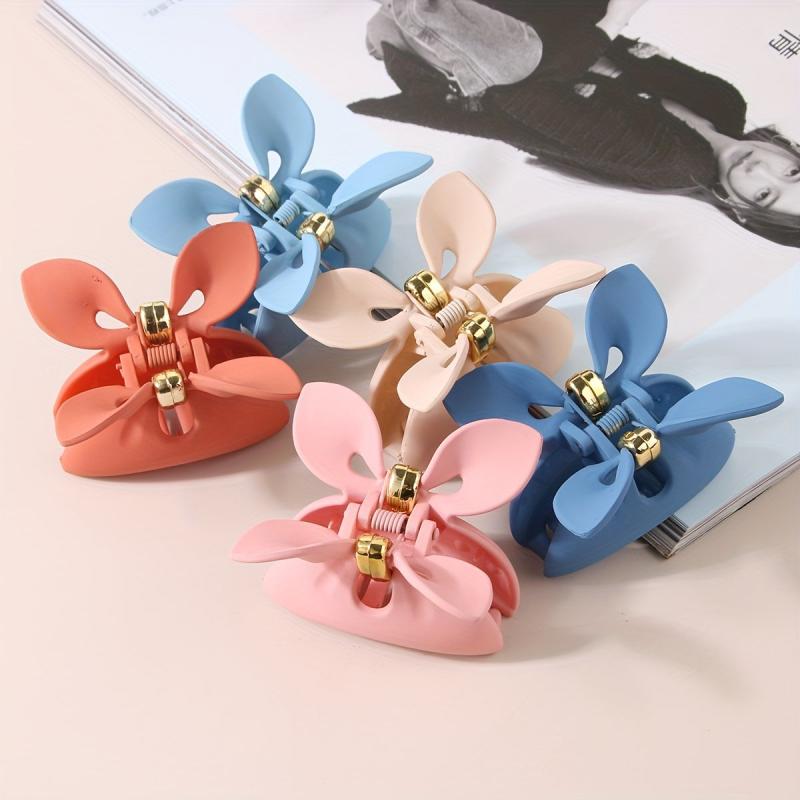 Matte Solid Hair Claw Clip Small Acrylic Non Slip Strong Hold Grip