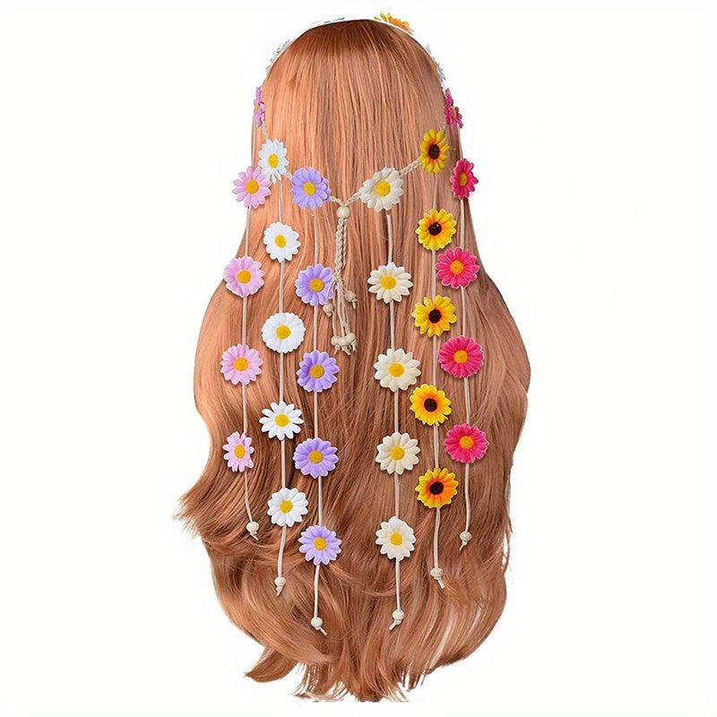 Boho Headband Hippie SunFlower Hairband for Women